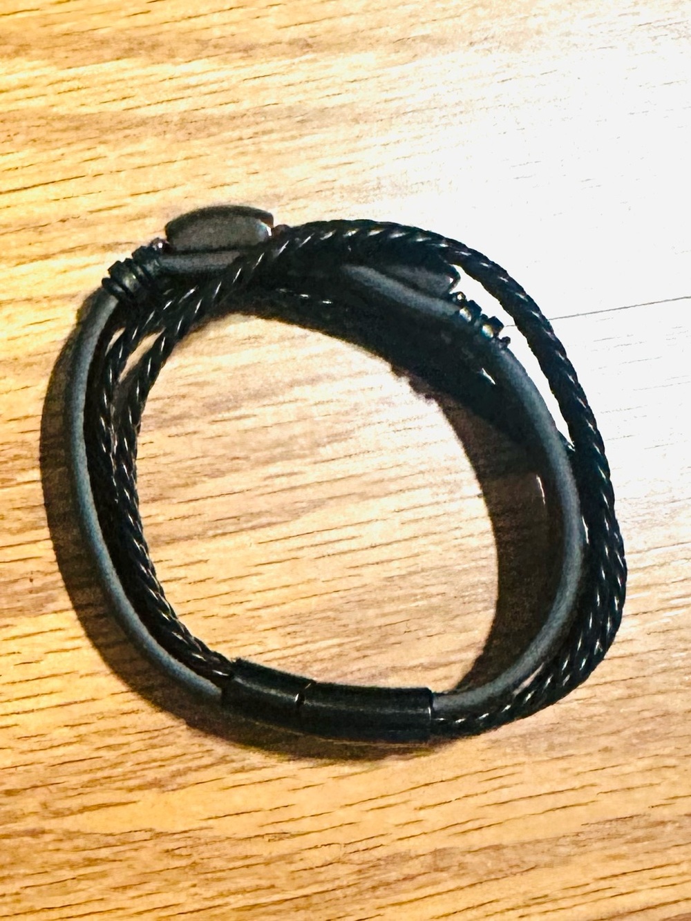 Men's Black Multi-Strand Leather Bracelet